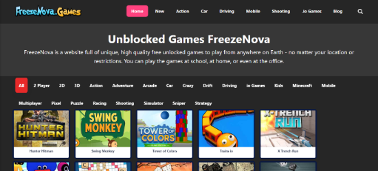 What is Unblocked Games Freezenova